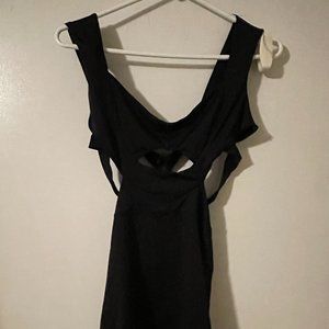 Little Black Dress Cut Out Back With Zip